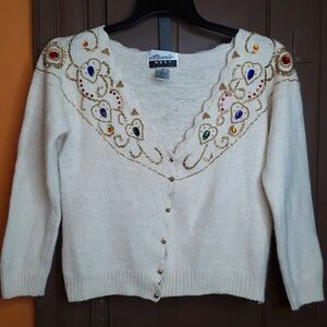 Vintage Marnie West Women's size S Coquette Style Knit Cardigan Top
